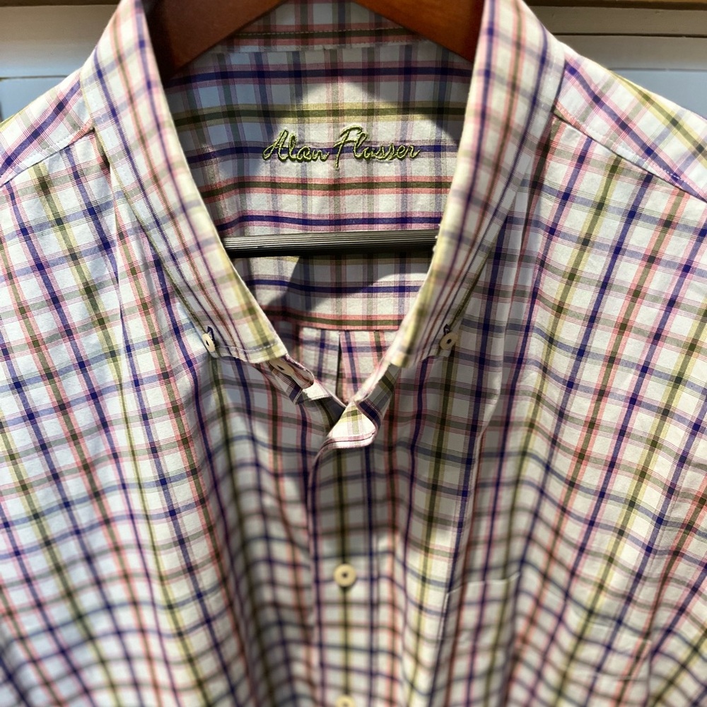 Alan Flusser XXL button up dress shirt size 2XL EUC - Picture 1 of 6